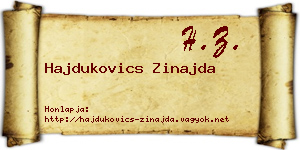 Hajdukovics Zinajda névjegykártya